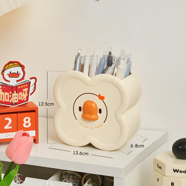 Student Pen Holder – Leaf Shape Desktop Storage Solution